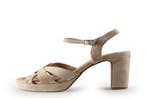 Manfield Sandalen in maat 36 Beige, Verzenden, Beige, Sandalen of Muiltjes, Zo goed als nieuw