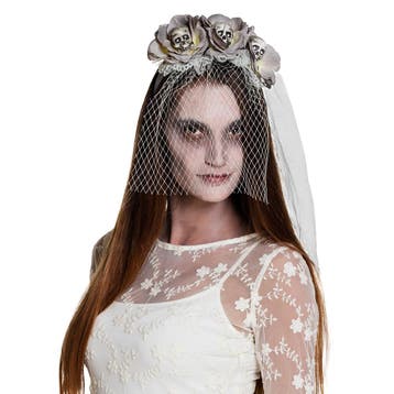 Halloween Haarband Zombie Sluier 58cm, Verzenden