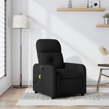 vidaXL Massagestoel met zwarte stof, Verzenden