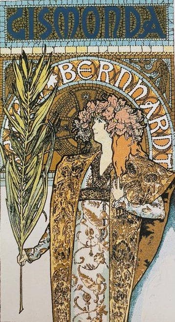 Marie Alphonse Mucha - “Affiche pour Gismonda, 1895”.