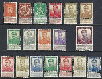 België 1912/1915 - 4 Op èèn volgende volledige reeksen (, Postzegels en Munten, Gestempeld