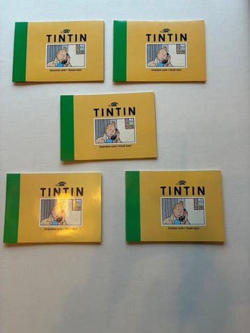 Tintin - 5 cartes de Telephonie Tintin Belgacom - 1995