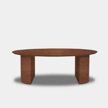 Tafel Ovaal Eikenhout  Half Rond  140x90, Huis en Inrichting, Nieuw