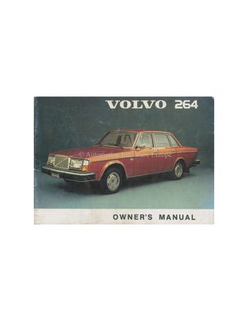 1975 VOLVO 264 INSTRUCTIEBOEKJE ENGELS