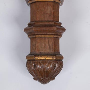Neogotische console, eikenhout, 19e-eeuw - Eik - 1850-1900
