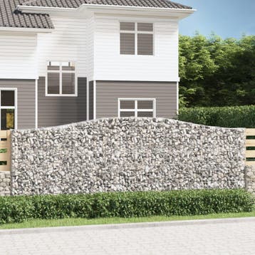 vidaXL Schanskorf gewelfd 400x30x140/160 cm gegalvaniseerd, Verzenden