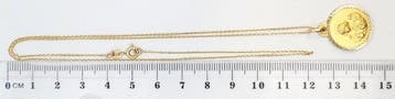 Ketting met hanger - 18 karaat Geel goud
