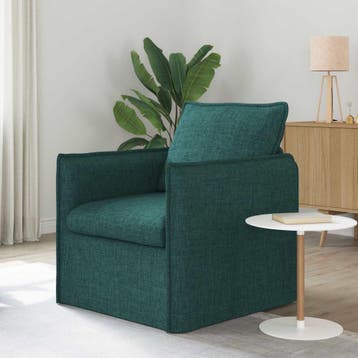 vidaXL bank / zetel Donkergroen 75 x 82 x 85 cm Stof, Verzenden