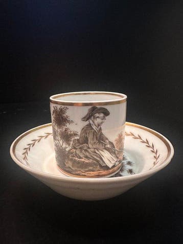 Porcelaine de Paris - Tasse et soucoupe - Porcelaine