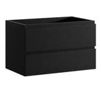 Wastafelkast Angela 80 x 48 cm Zwart Houtnerf Wastafelmeubel, Verzenden