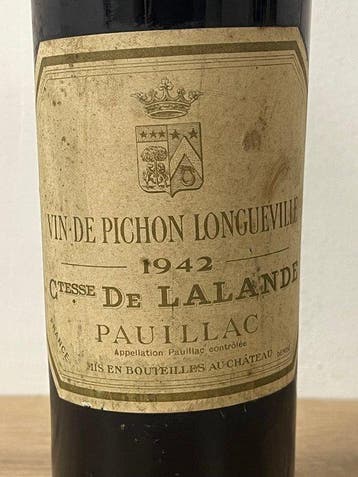 1942 Chateau Pichon Longueville Comtesse de Lalande -, Nieuw