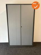 Ahrend Roldeurkast - 195x120x45cm - Antracietgrijs met Zilve, Werkplek, Ophalen of Verzenden, Gebruikt, Kast