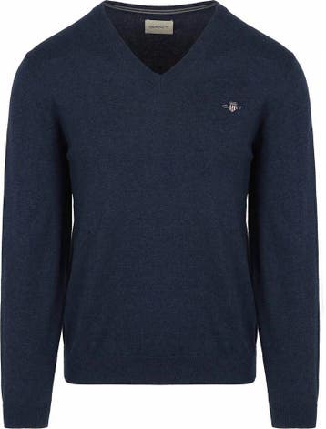 Gant Pullover V-Hals Jeans Blauw maat Maat 48/50 (M) Heren, GANT, Nieuw, Verzenden, Maat 48/50 (M)