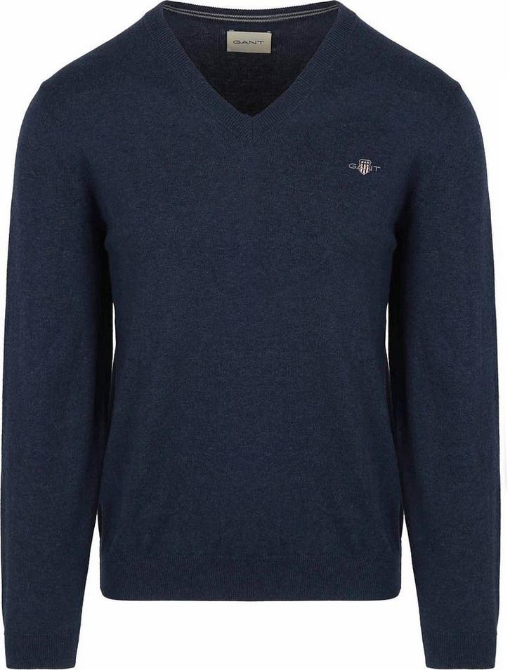 Gant Pullover V-Hals Jeans Blauw maat Maat 48/50 (M) Heren, Kleding | Heren, Truien en Vesten, Blauw, Nieuw, Maat 48/50 (M), Verzenden