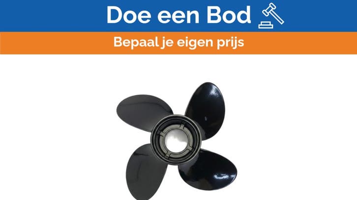 Bieden: Michigan Vortex 4-Blade Aluminum Propeller 12 1/2 x, Watersport en Boten, Bootonderdelen, Ophalen of Verzenden