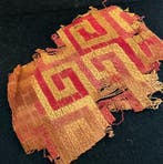 Chancay-cultuur textielfragment met geometrische, Collections, Minéraux & Fossiles