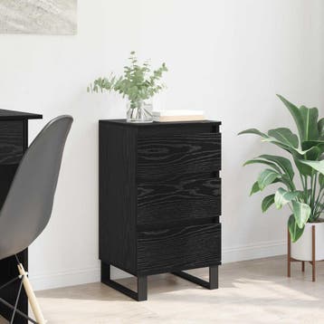 vidaXL Dressoir Zwart eiken Bewerkt hout, Verzenden, Nieuw