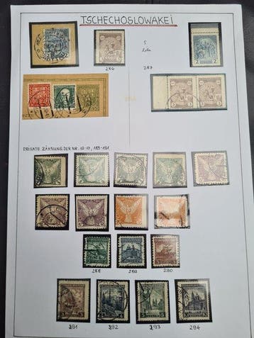 Tchécoslovaquie 1928/1937 - Jolie étude avec variétés.