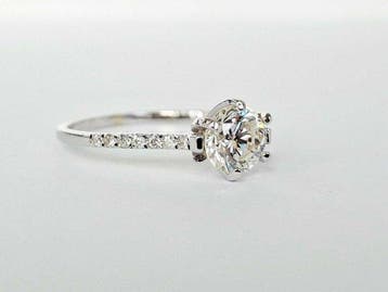 Bague de fiançailles - 18 carats Or blanc - 0.88ct. tw.