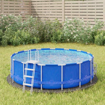 vidaXL Zwembadgrondzeil Ø244 cm polyester geotextiel, Verzenden