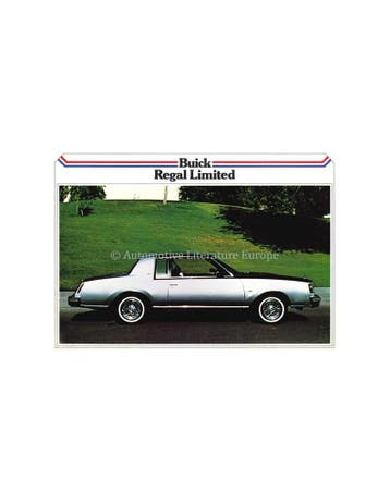 1979 BUICK REGAL LIMITED LEAFLET NEDERLANDS, Nieuw