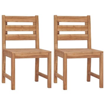 Tuinstoelen teak 2st | 70% Korting | Snel beslissen, Tuin en Terras, Verzenden, Gebruikt, Teakhout
