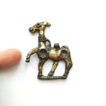 Scythe Gilded Silver Perle-médaille rare du cheval de