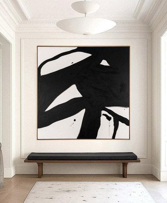 Sebastiano Riva - black 23 XXL, Antiek en Kunst, Kunst | Schilderijen | Modern