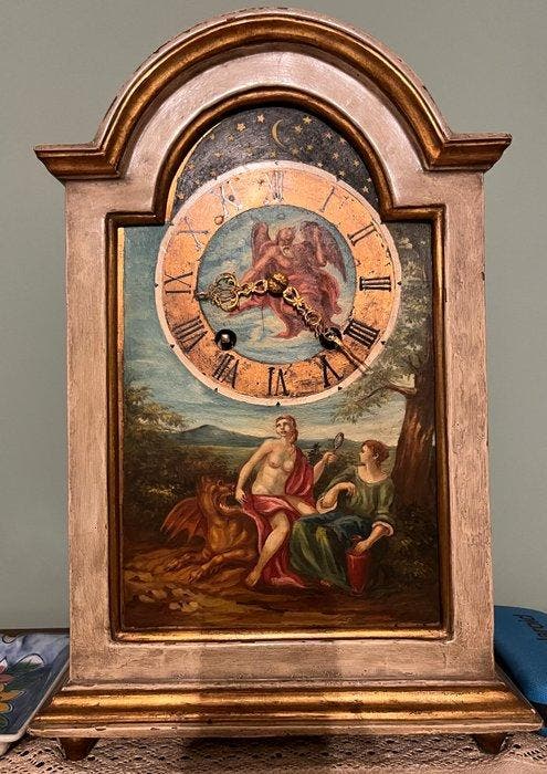 Pendule à balancier - Bois, Laiton - 1800-1850, Antiquités & Art, Antiquités | Horloges