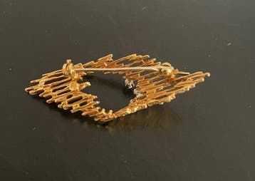 Broche - 18 carats Or jaune Diamant (Naturelle)