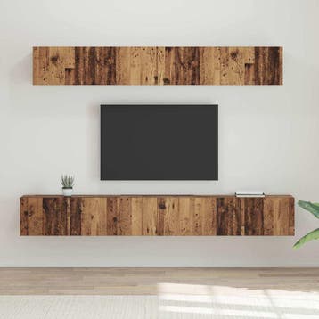vidaXL Tv-meubelset 5 st Oud Hout Bewerkt hout, Verzenden, Nieuw