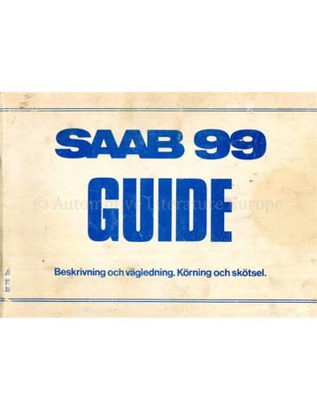 1978 SAAB 99 INSTRUCTIEBOEKJE ZWEEDS