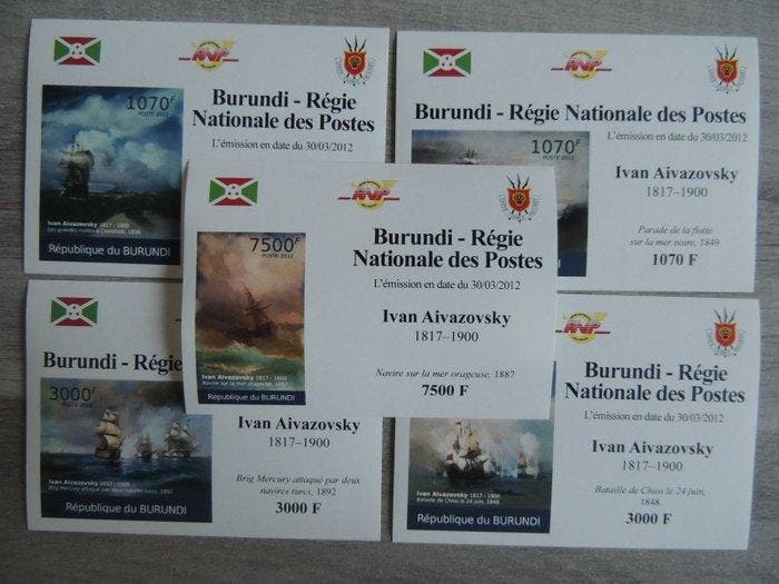 Burundi 2012 - Schilderijen: volledige serie,, Timbres & Monnaies, Timbres | Europe | Belgique