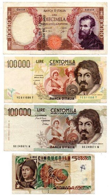 Italie. - 13 banconote - various dates (Sans prix de, Timbres & Monnaies, Billets de banque | Europe | Billets non-euro