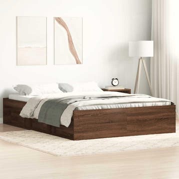 vidaXL Bedframe bruin eikenkleur 120x200 cm, Verzenden, Nieuw