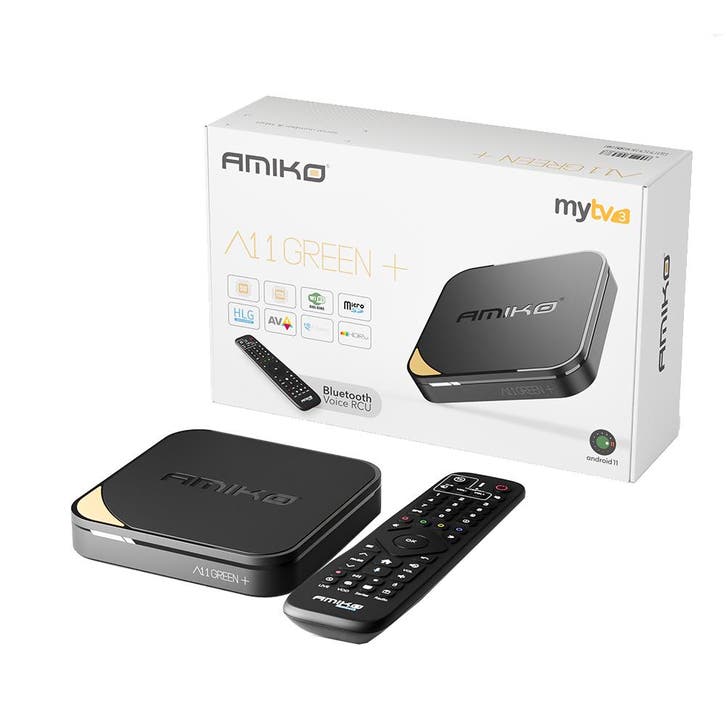 Retour product: Amiko A11 Green Plus IPTV Set Top Box, Telecommunicatie, Zenders en Ontvangers, Ophalen of Verzenden