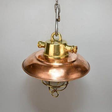 Plafondlamp - Metaal, Emaille