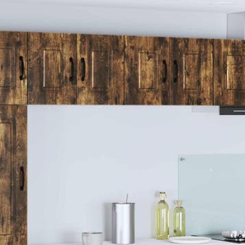 vidaXL Vaatwasserpaneel Kalmar 2 st Rook Eiken Bewerkt hout, Verzenden, Nieuw