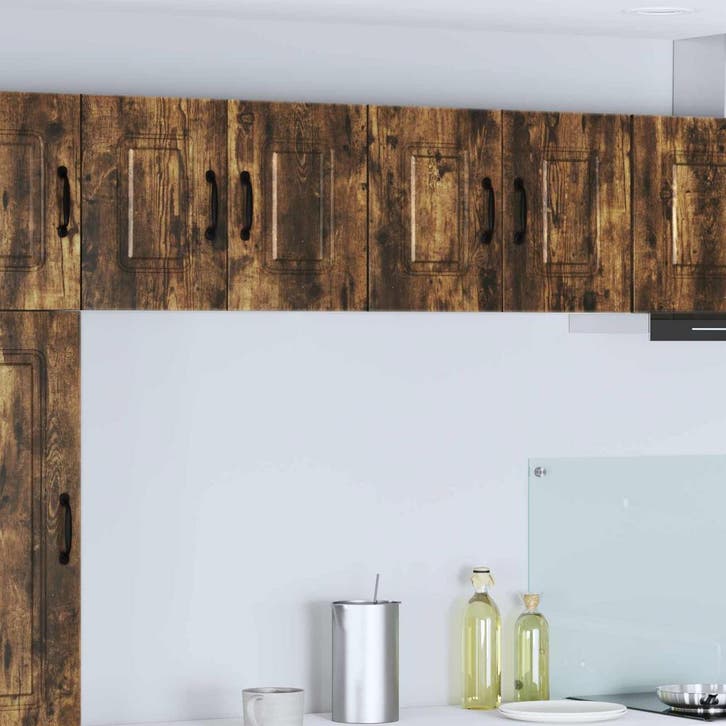 vidaXL Vaatwasserpaneel Kalmar 2 st Rook Eiken Bewerkt hout, Maison & Meubles, Armoires | Autre, Envoi