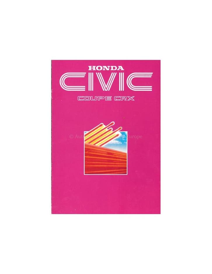 1984 HONDA CIVIC COUPÉ CRX BROCHURE FRANS, Livres, Autos | Brochures & Magazines, Enlèvement ou Envoi