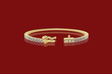 Bracelet de tennis - 14 carats Or jaune - 2.30ct. tw.