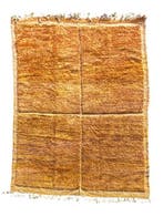 Groot Marokkaans Mrirt-wol tapijt - goudkleurig Berbertapijt, Huis en Inrichting, Nieuw