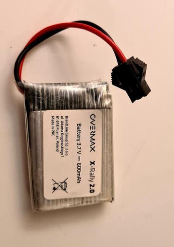 Batterij Overmax X-Clash - 3.7V 600mAh (Buitenspeelgoed), Verzenden