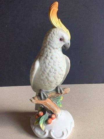 Vista Alegre - Figuur - Cacatua sobre ramo - Biscuit, Antiquités & Art