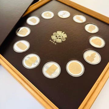Mexico. 1976, Treasures of the Mayas, Set of 12 x Silver