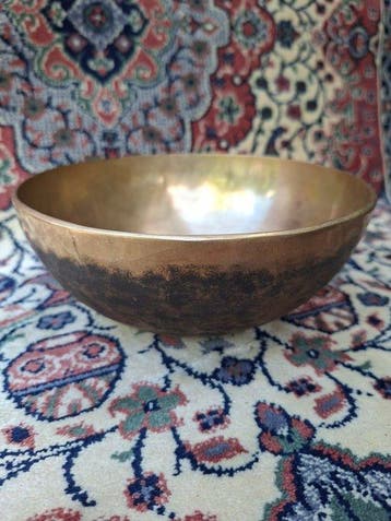Oude Jambati Klankschaal 900 gr. 18.7 cm. - Nepal - Begin