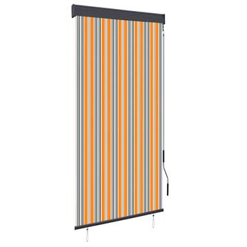 vidaXL Rolgordijn voor buiten 100x250 cm geel en blauw, Verzenden, Nieuw