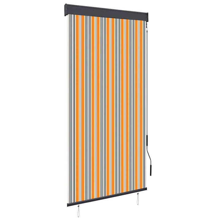 vidaXL Rolgordijn voor buiten 100x250 cm geel en blauw, Huis en Inrichting, Stoffering | Gordijnen en Lamellen, Nieuw, Verzenden