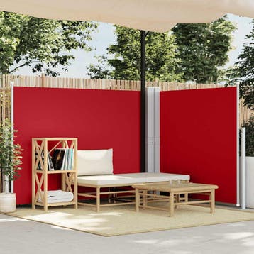 vidaXL Windscherm uittrekbaar 140x600 cm rood, Tuin en Terras, Verzenden, Nieuw