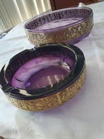 Walther Persglas - Plat (2) - Cristal - 1 cendrier 1 plat, Antiek en Kunst